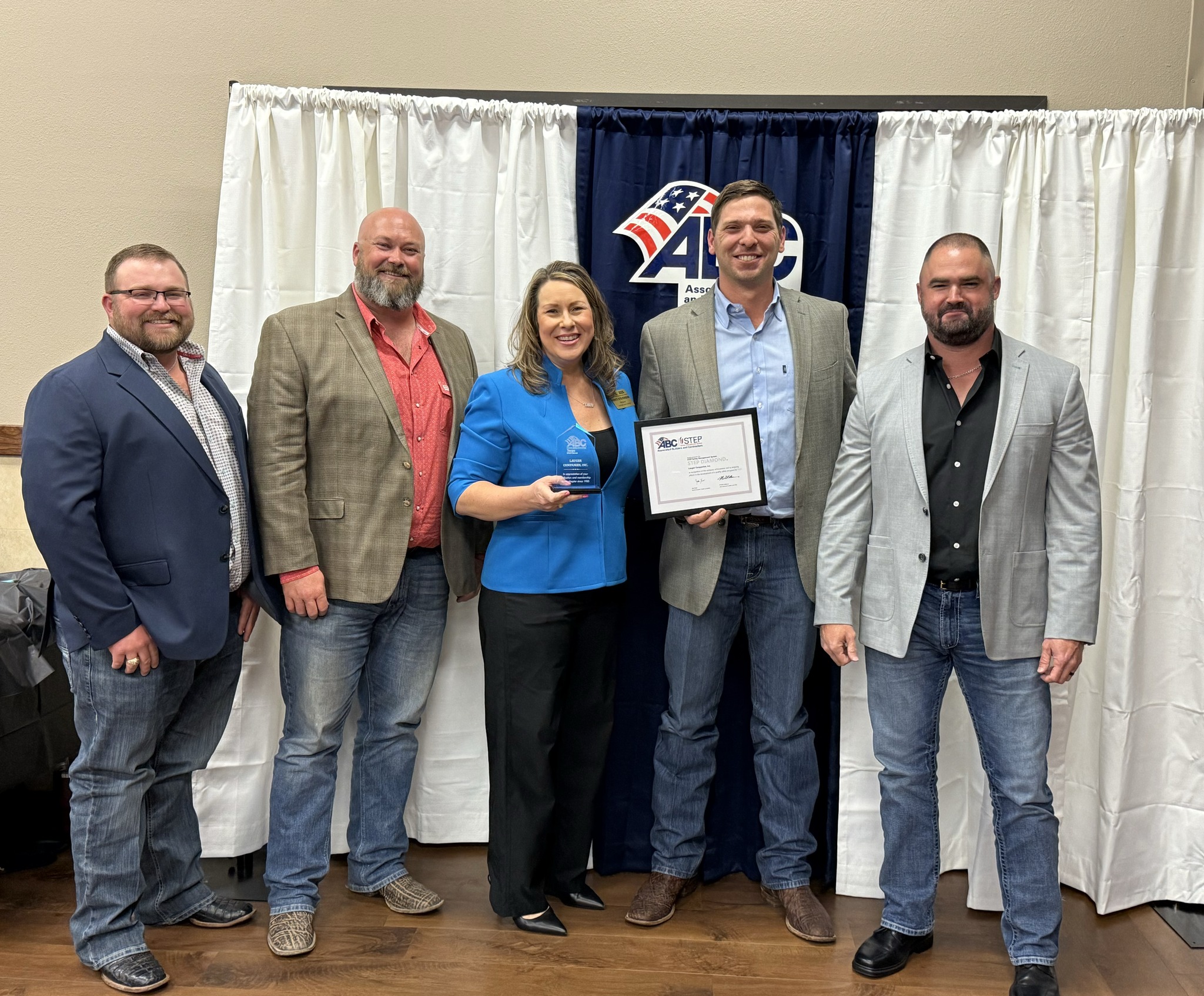 2024 Annual Associated Builders and Contractors Banquet - Award for Diamond Level STEP Safety Participation